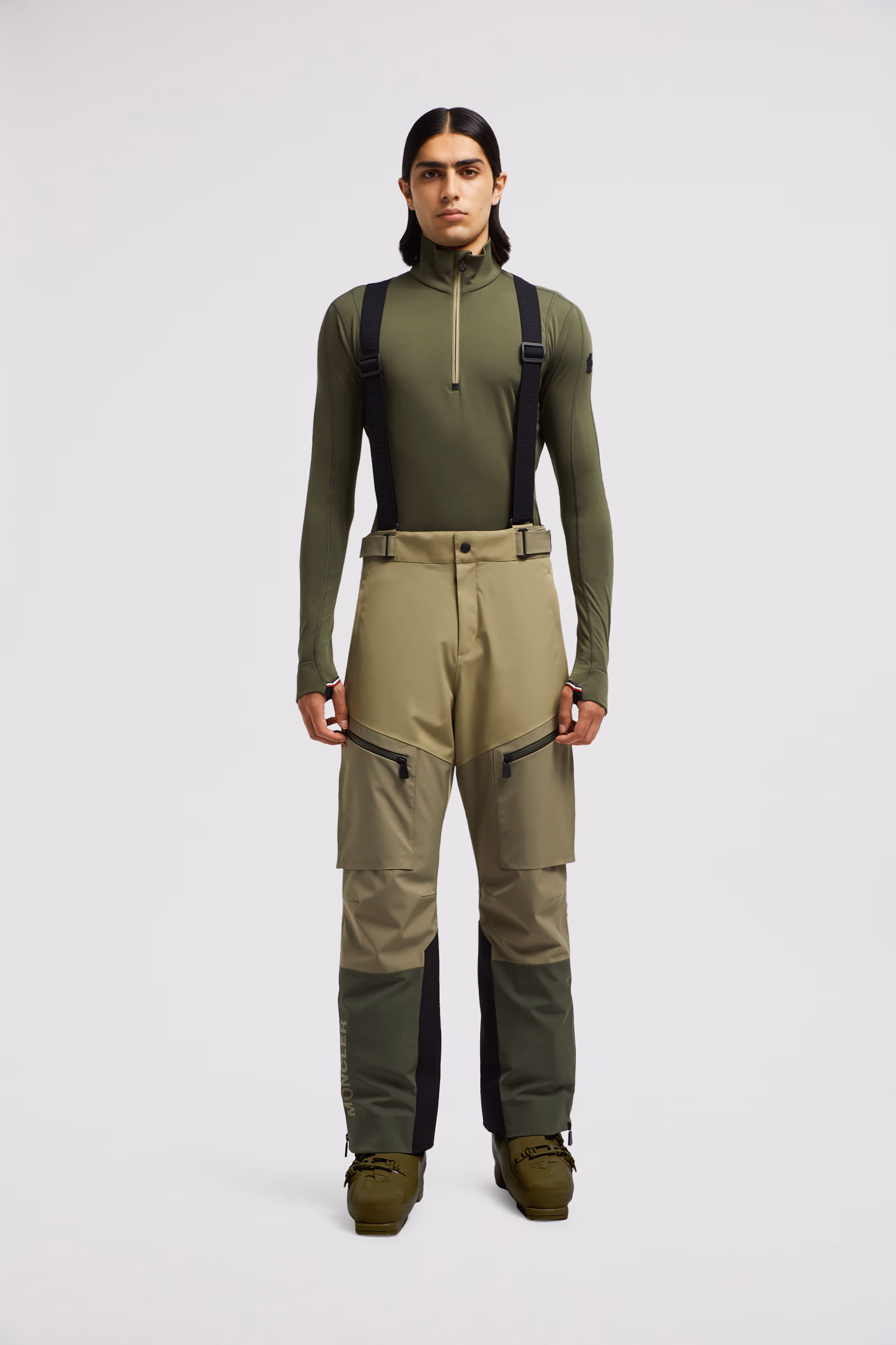 Padded GORE-TEX Ski Pants Men Sage Green Moncler 3